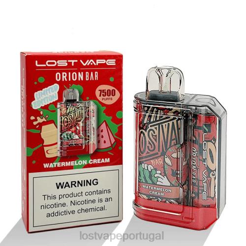 Lost Vape Flavors - Lost Vape Orion barra descartável | 7500 baforadas | 18ml | 50mg XLTF299 creme de melancia
