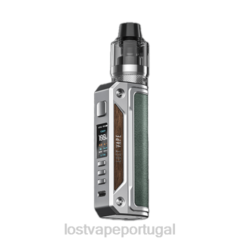 Lost Vape Review Portugal - Lost Vape Thelema kit solo 100w XLTF213 ss/verde mineral