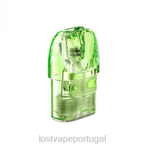 Lost Vape Review Portugal - Lost Vape URSA cápsulas de substituição XLTF2213 verde (cartucho vazio de 2,5 ml)
